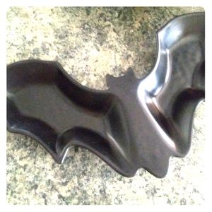 Gothic bat shape serving plate